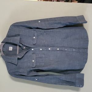 J.Crew Chambray Keeper button down shirt med wash size Small